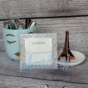 Stella & Dot Pave Wishing Bracelet - Silver